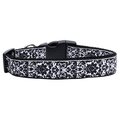 Unconditional Love Fancy Black and White Nylon Ribbon Dog Collars Large UN847501